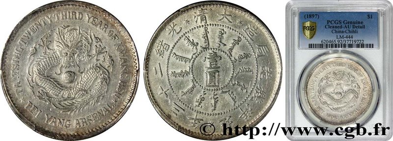 CHINA - EMPIRE - HEBEI (CHIHLI)
Type : 1 Dollar an 23 
Date : 1897 
Mint name...