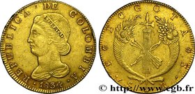 COLOMBIA - REPUBLIC OF COLOMBIA
Type : 8 Escudos 
Date : 1834 
Mint name / Town : Bogota 
Quantity minted : - 
Metal : gold 
Millesimal fineness...
