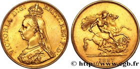 GREAT-BRITAIN - VICTORIA
Type : 5 Livres (Five pounds) Jubilé 
Date : 1887 
Mint name / Town : Londres 
Quantity minted : 53844 
Metal : gold 
M...