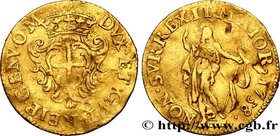 LIGURIA - REPUBLIC OF GENOA - ANONYMOUS
Type : Zecchino ou sequin 
Date : 1738 
Mint name / Town : Gênes 
Metal : gold 
Diameter : 21,5 mm
Orien...