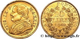 ITALY - PAPAL STATES - PIUS IX (Giovanni Maria Mastai Ferretti)
Type : 10 Lire an XIV 
Date : an XXIV 
Mint name / Town : Rome 
Quantity minted : ...