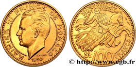 MONACO - PRINCIPALITY OF MONACO - RAINIER III
Type : Essai de 100 francs or 
Date : 1950 
Mint name / Town : Paris 
Quantity minted : 500 
Metal ...