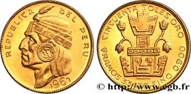 PERU - REPUBLIC
Type : 50 Soles or, refrappe postérieure 
Date : 1967 
Mint name / Town : Lima 
Quantity minted : 10000 
Metal : gold 
Millesima...
