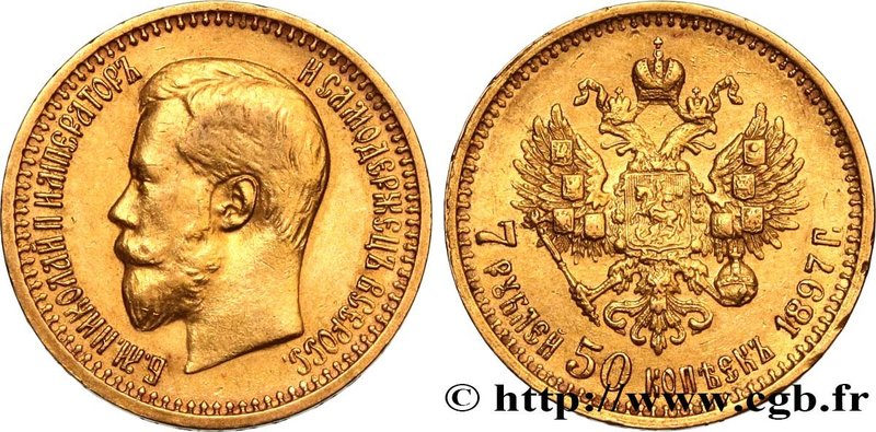RUSSIA - NICHOLAS II
Type : 7 Roubles 50 Kopecks 
Date : 1897 
Mint name / To...
