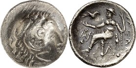 DONAUKELTEN / OSTKELTEN. 
Typ Alexander III. von Makedonien. 
Drachme (nach 310/297 v.Chr.) 3,58g. Milet? Herakleskopf n.r. / [A] LXL Zeus aetophoro...