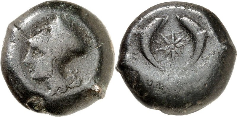 SIZILIEN. 
SYRAKUS (Siracusa). 
AE-Drachme 32/29mm (400/367 v.Chr.) 33,28g. At...