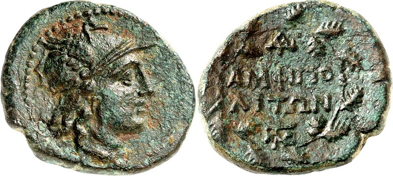 MAKEDONIEN. 
AMPHIPOLIS. 
AE-Tetrachalkon 22/24mm (168/31 v.Chr.) 9,89g. Romak...
