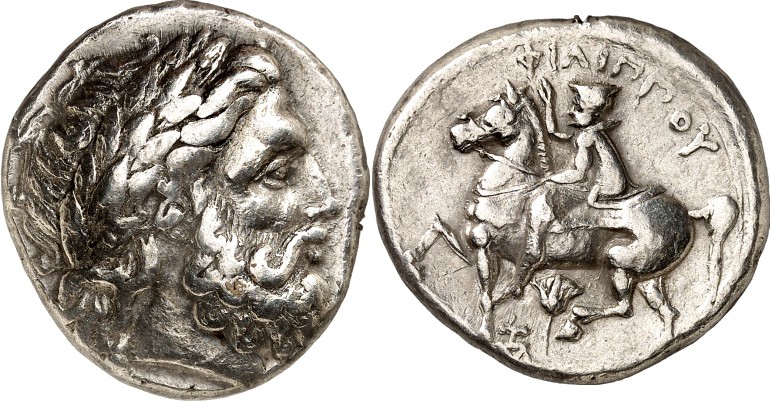 MAKEDONIEN. 
KÖNIGREICH. 
Philippos II. 359-336 v. Chr. Tetradrachmon (355/348...