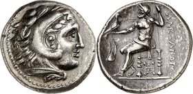 MAKEDONIEN. 
KÖNIGREICH. 
Alexander III. der Große 336-323 v. Chr. Tetradrachmon, postum (320/317 v.Chr.) 16,71g, unbestimmte Mzst. (Pellene?) Herak...