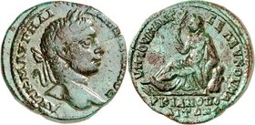 MOESIEN. 
MARKIANOPOLIS (Reka Devnia). 
Elagabalus 218-222. AE-Tetrassarion 24/25mm (220/221) 9,04g, Provinzlegat Iulius Antonius Seleucus (220-221)...