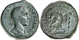 MOESIEN. 
NIKOPOLIS "am Istros" (Stari Nikjup an der Rusica). 
Gordianus III. 238-244. AE-Tetrassarion 26/25mm (241/243) 13,10g, Provinzlegat Sabini...