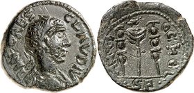 PISIDIEN. 
ANTIOCHIA (bei Yalvac). 
Claudius II. Gothicus 268-270. AE-Doppelsesterz 24/23mm 8,63g. Paludamentbüste m. Strkr. n.r. IMP C LES - CL LVD...