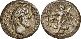 ÄGYPTEN. 
ALEXANDREIA (al-Isqandariyah). 
Antoninus Pius 138-161. Bi-Stater ("15"=&nbsp;151/152) 12,4g. Kopf mit Lorbeerkranz n.r. ANTUNIN-OC CEB EY...