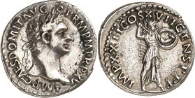 RÖMISCHES KAISERREICH. 
Domitianus, Caesar z.Z. Titus 79-81. Denar (80/81) 3,43g. Kopf m. Lkr. n.r. IMP CAES DOMIT AVG GERM PM TRP XV / IMP XXII COS ...