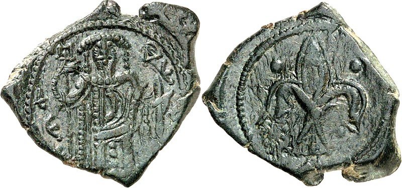 BYZANZ. 
THEODOR II. Dukas Laskaris von Nikaia 1254-1258. AE-Tetarteron 2,90g, ...