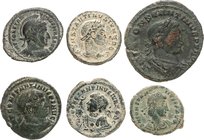 RÖMISCHES KAISERREICH. 
Allgemein: Spätrömische Bronzemünzen. 240 AE-Folles 10-22mm: 4. Jahrhundert Constantin I. und seine Familie (Constans, Consta...