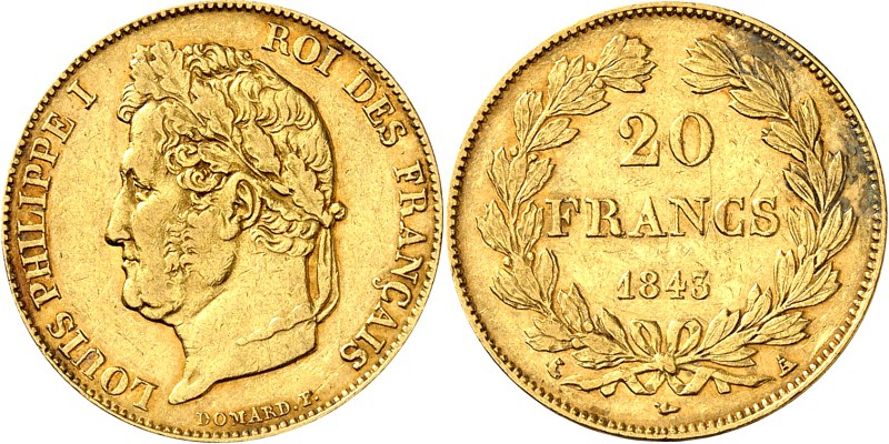 FRANKREICH. 
Louis Philippe I. 1830-1848. 20 Francs 1841A Belorbeerter Kopf n. ...