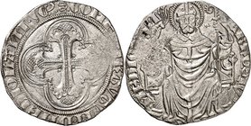 ITALIEN. 
MAILAND. 
Gian Galeazzo Visconti, Duca 1395-1402. Pegione (1&nbsp;1/2 Soldi) 2,29g. Blumenkreuz im Vierpass&nbsp;/ S AMBROSIV'&nbsp;- MEDI...
