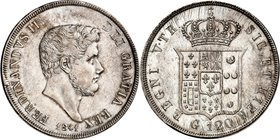 ITALIEN. 
NEAPEL & SIZILIEN. 
Joachim Murat 1808-1815. 120 Grana 1841 Kopf r./ gekr. Wappen. F.M. 346. . 

l.just, vz-St