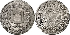 AFGHANISTAN. 
Habibullah 1901-1919 (1319-1337&nbsp;AH). 5&nbsp;Rupees "1324"=1906. KM&nbsp; 843. . 

l.Rf. ss-
