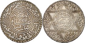 MAROKKO. 
Moulay al- Hasan I. 1873-1895. 10 Dirhems 1299 AH (1881). KM 8. . 

vz
