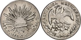 MEXIKO. 
Republik 1821-1864. 8&nbsp;Reales 1869 CE Cullacan. KM&nbsp; 377.3. . 

ss-vz