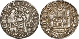 Aachen-Reichsmünzstätte. 
Heinrich VII. von Luxemburg, seit 1312 Kaiser 1308-1313. Großpfennig (1312/1313) 1,36g. Kaiser thront v.v. *&nbsp;hENRIC9&n...