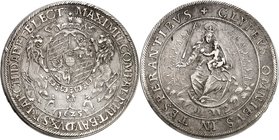 Bayern. 
Maximilian I., als Kurfürst 1623-1651. Taler 1625 Wappen unter Kurhut zwischen 2 Löwen / Madonna. Hahn&nbsp; 108, Witt.&nbsp; 6071, Dv.&nbsp...