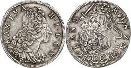 Bayern. 
Maximilian II. Emanuel 1679-1726. 30 Kreuzer 1719 Büste n.r. / Löwe hält gekröntes Wappen. Hahn&nbsp; 196, Witt.&nbsp; 1654. . 

ss-vz