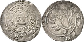 Böhmen. 
Johann von Luxemburg 1310-1346. Prager Groschen 3,27g. Krone in doppelter Us.&nbsp;/ Steigender Löwe. Slg.Doneb.&nbsp; 817, Cast.&nbsp; 9. ....