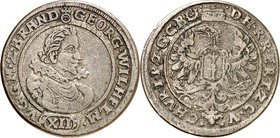 Brandenburg-Preussen. 
Georg Wilhelm 1619-1640. Kipper-Zwölfgröscher 1622 Krossen. Brustbild n. r. / Adler mit Zepterschild auf der Brust. Bahrf.&nbs...