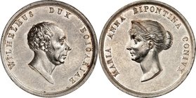 Jülich-Jülich-Berg, Hzgt. unter Pfalz 1624-1806. 
Wilhelm v. Birkenfeld-Gelnhausen, Hzg. v. Bayern, 1803-1806. Medaille 1829 (v. Losch) Kopf n.r./ Ko...