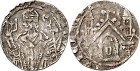 Köln-Erzbistum. 
Siegfried von Westerburg 1275-1297. SOEST. Denar 1,18g. Erzbischof thront in Kasel, mit Pedum und Messbuch, v.v., Kopf n.halbl.&nbsp...