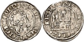 Köln-Erzbistum. 
Heinrich II. von Virneburg 1306-1332. Großpfennig (um 1327) 1,12g Bonn. Erzbischof thront im Bischofsornat, mit Pedum und Meßbuch, v...