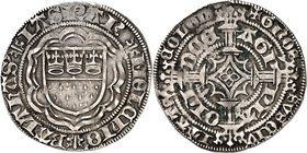 Köln-Freie Reichsstadt. 
z.Z. Friedrich III. (IV.) 1440-1493. Groschen (1474/93) 3,43g Mm. Johann Moerynk. Stadtwappen mit 12/11 Funken / Blumenkreuz...