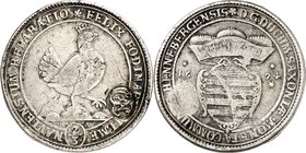 Köln-Freie Reichsstadt. 
z.Z. Leopold I. 1658-1705. Henneberg 2/3 Taler Ausbeute 1694 Gegenstpl. Köln-Monogramm ("Cölner Zug" 8:7mm)&nbsp;Henne / Gek...
