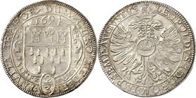 Köln-Freie Reichsstadt. 
z.Z. Leopold I. 1658-1705. 2/3 Taler Leipziger Fuß 1694 Mmz.P-N. Stadtschild&nbsp;/ Us. mit SEMP Gekr. Doppeladler. Noss&nbs...