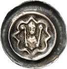 Magdeburg-Erzbistum. 
Wilbrand, Graf von Käfernburg 1235-1253. Brakteat (1235/1253) 0,68g. Bischofs-Brb., mit Mitra und Kasel, mit Pedum und Zepter v...