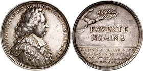 Mainz-Erzbistum. 
Lothar Franz von Schönborn 1695-1729. Medaille 1712 (v.P.H.Müller) a.s.Jubiläum als Canonicus des Würzburger Domkapitels. Brustb. n...