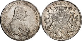 Mainz-Erzbistum. 
Emmerich Joseph, Freiherr von Breitbach-Bürresheim 1763-1774. Konv.-Taler 1769 F-B. Brb. in Mozzetta n.r.&nbsp;/ Doppeltes Kurwappe...