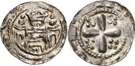 Münster-Bistum. 
anonym 1075/1195. Denar (1170/1190) 1,41lg. 3-türm. Kirchengebäude / Zungenkreuz; i.d.Winkeln 4x X-X (Kugelkreuzchen). Ilisch&nbsp; ...