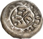 Naumburg-Zeitz, Bistum. 
anonym um 1400/1439. Hohlpfennig 0,34g *+*nVCMB gekreuzte Schlüssel u. Schwert. Pos.-Kl.&nbsp; 1056. . 

ss-vz