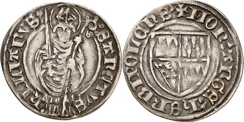 Würzburg-Bistum. 
Gottfried IV. Schenk von Limpurg 1443-1455. Konv.-Schilling o...