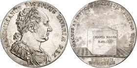 Bayern. 
Maximilian I. Joseph (1799-)1806-1825. Konv.-Taler 1818 Verfassung. AKS 59, J. 15, Th. 45. . 

vz+