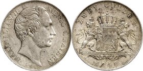 Bayern. 
Maximilian II. 1848-1864. Doppelgulden 1848. AKS 150, J. 83, Th. 90. . 

vz