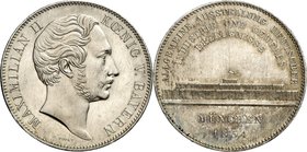 Bayern. 
Maximilian II. 1848-1864. Geschichtsdoppeltaler 1854 Gewerbeausstellung. AKS 166, J. 89, Th. 95. . 

berieben,vz