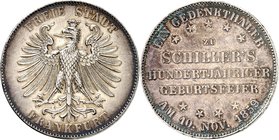 Frankfurt. 
Vereinstaler 1859 Schiller. AKS&nbsp; 43, J.&nbsp; 50, Th.&nbsp; 139. . 

l.Rf.,vz-