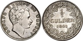 Nassau. 
Adolph 1839-1866. 1/2 Gulden 1841. AKS&nbsp; 67, J.&nbsp; 48. . 

ss-vz