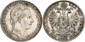 Österreich. 
Franz Joseph I. 1848-1916. Vereinstaler 1865&nbsp;E. J.&nbsp; 312. . 

l.Stplf.am Rd.,vz