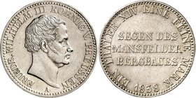 Preussen. 
Friedrich Wilhelm III. (1797-)1806-1840. Taler 1838 Ausbeute Mansfeld. AKS&nbsp; 18, J.&nbsp; 63, Th.&nbsp; 251, Neum.&nbsp; 70. . 

ss-...